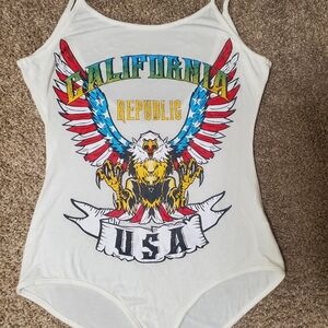 Pink Berry California Republic USA Eagle Womens One piece Small   Great Pre-Owne